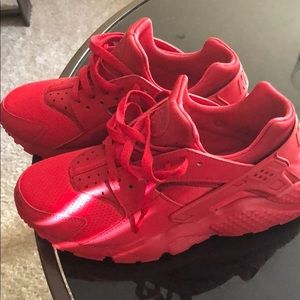 All Red Huaraches size 6.5Y.